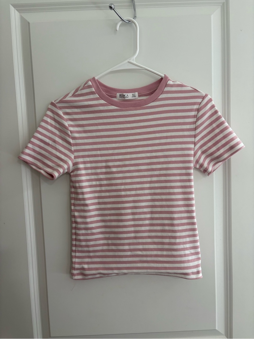 LIKE BRANDY pink and white BLENCA top